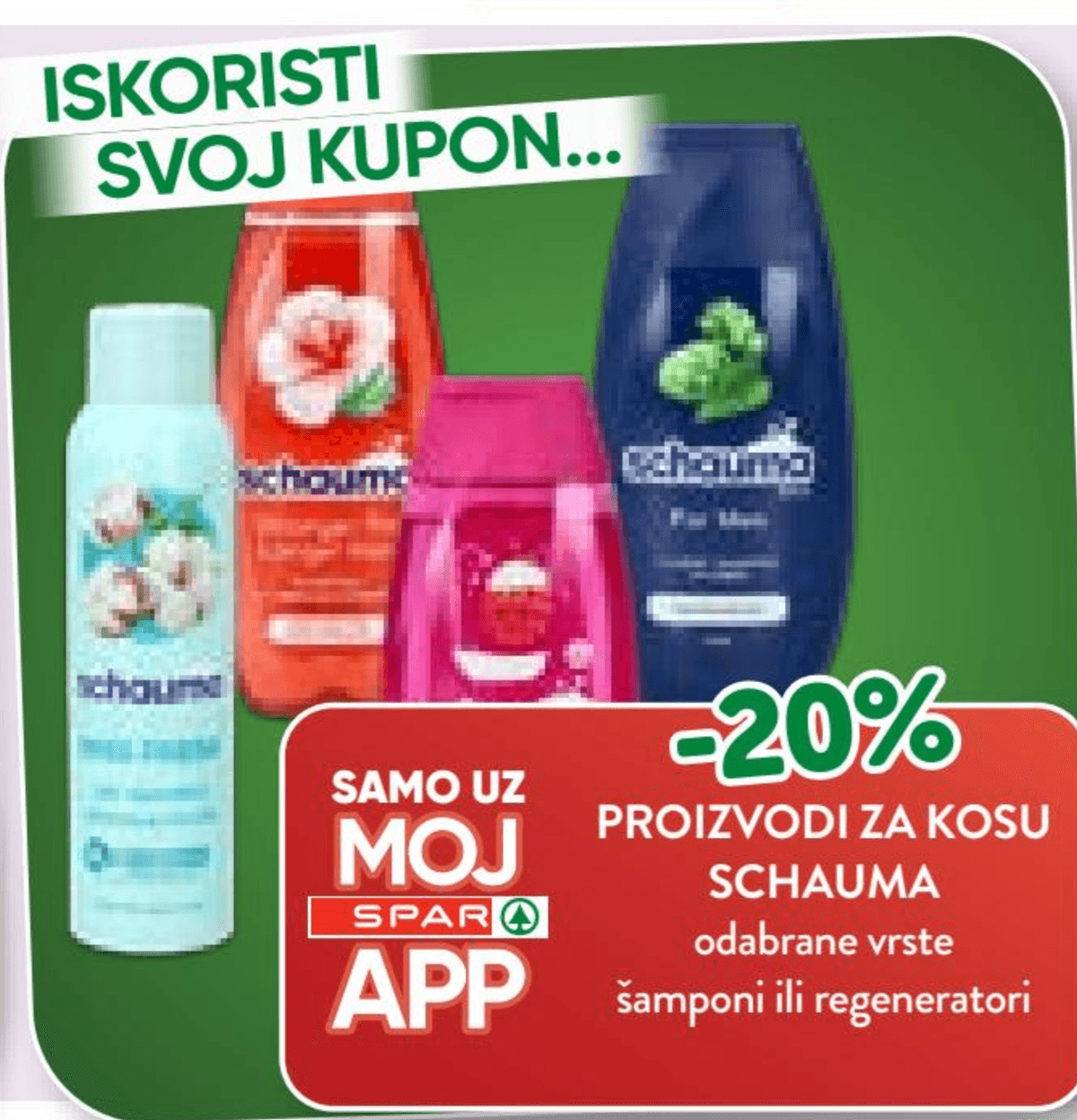Proizvodi za kosu Schauma - Akcija u trgovini Spar