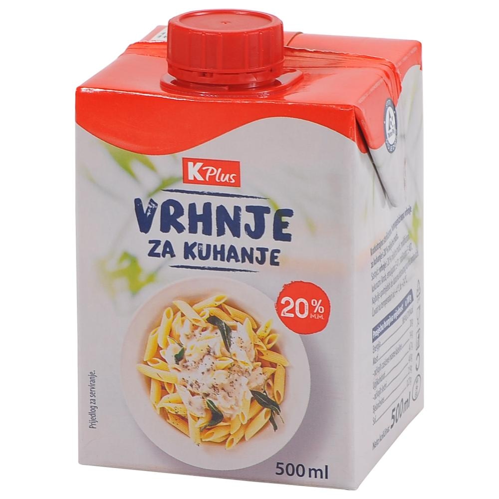 K Plus Vrhnje za kuhanje 500ml - Akcija u trgovini Konzum