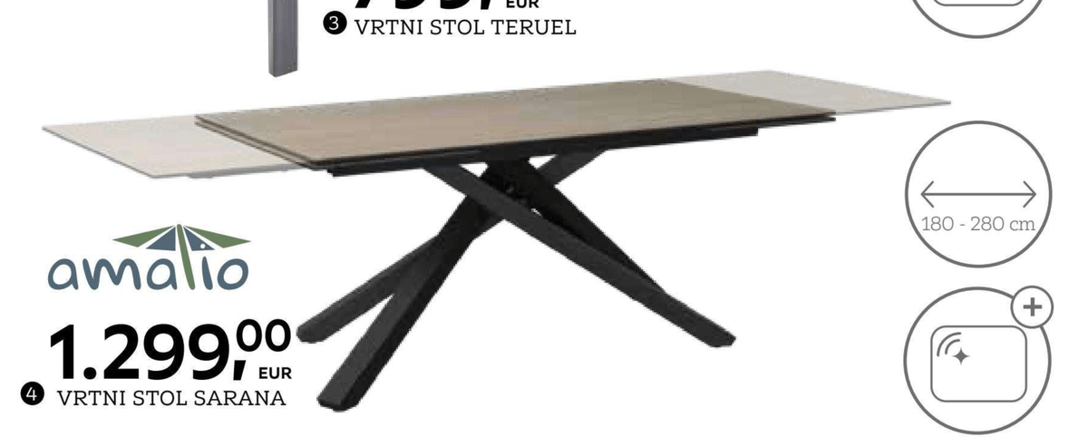 Vrtni stol Sarana amalio - Akcija u trgovini Lesnina