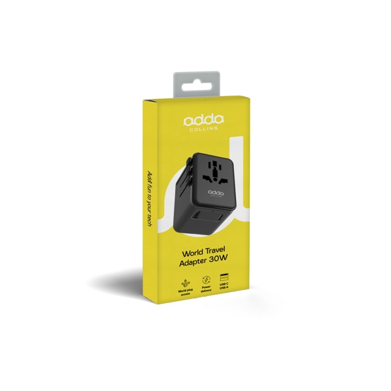 Adda Collins putni adapter WTA-001-BK - Akcija u trgovini Mueller