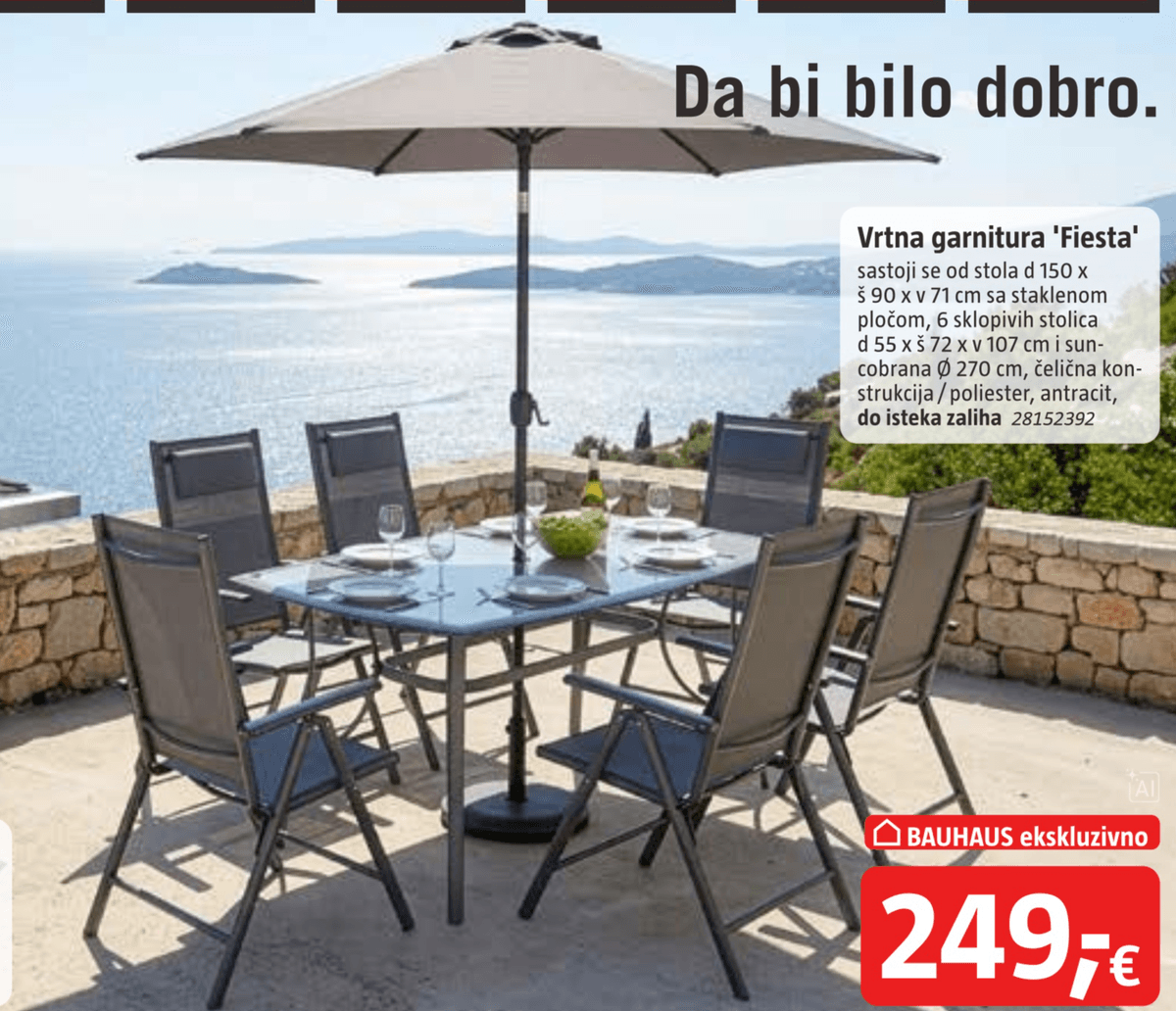 Vrtna garnitura 'Fiesta' - Akcija u trgovini Bauhaus