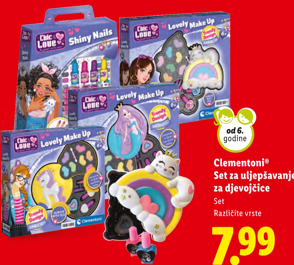 Set za uljepšavanje za djevojčice Clementoni® - Akcija u trgovini Lidl