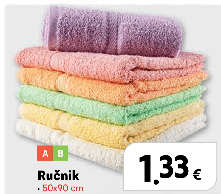 Ručnik 50x90 cm - Akcija u trgovini Plodine
