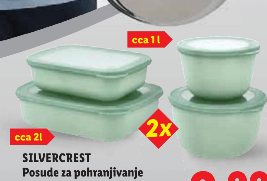 SILVERCREST Posude za pohranjivanje 2 komada u setu - Akcija u trgovini Lidl