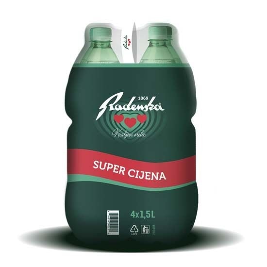 Radenska Gazirana voda 4 x 1,5 L - Akcija u trgovini Tommy