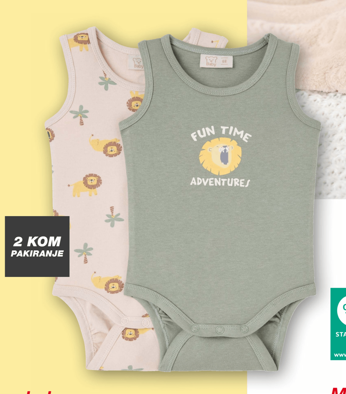 Bodi za bebe 2 KOM - Akcija u trgovini Kik