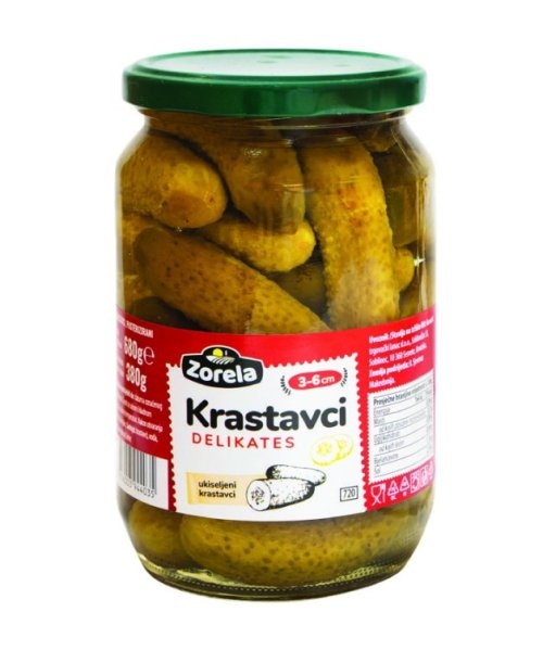 Kiseli krastavci 3-6 cm 350 g Zorela - Akcija u trgovini NTL
