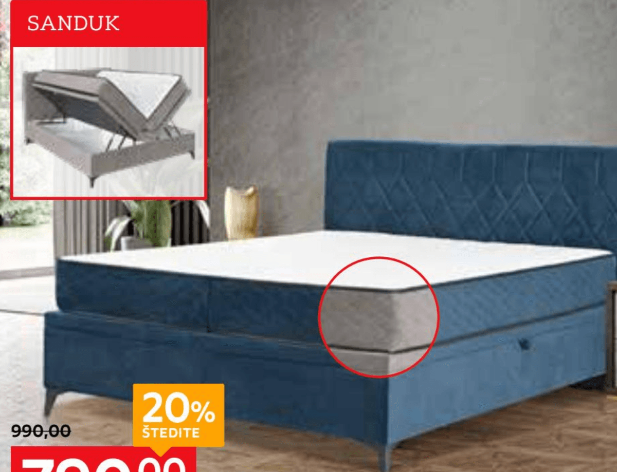 Krevet Galia - Akcija u trgovini Lesnina