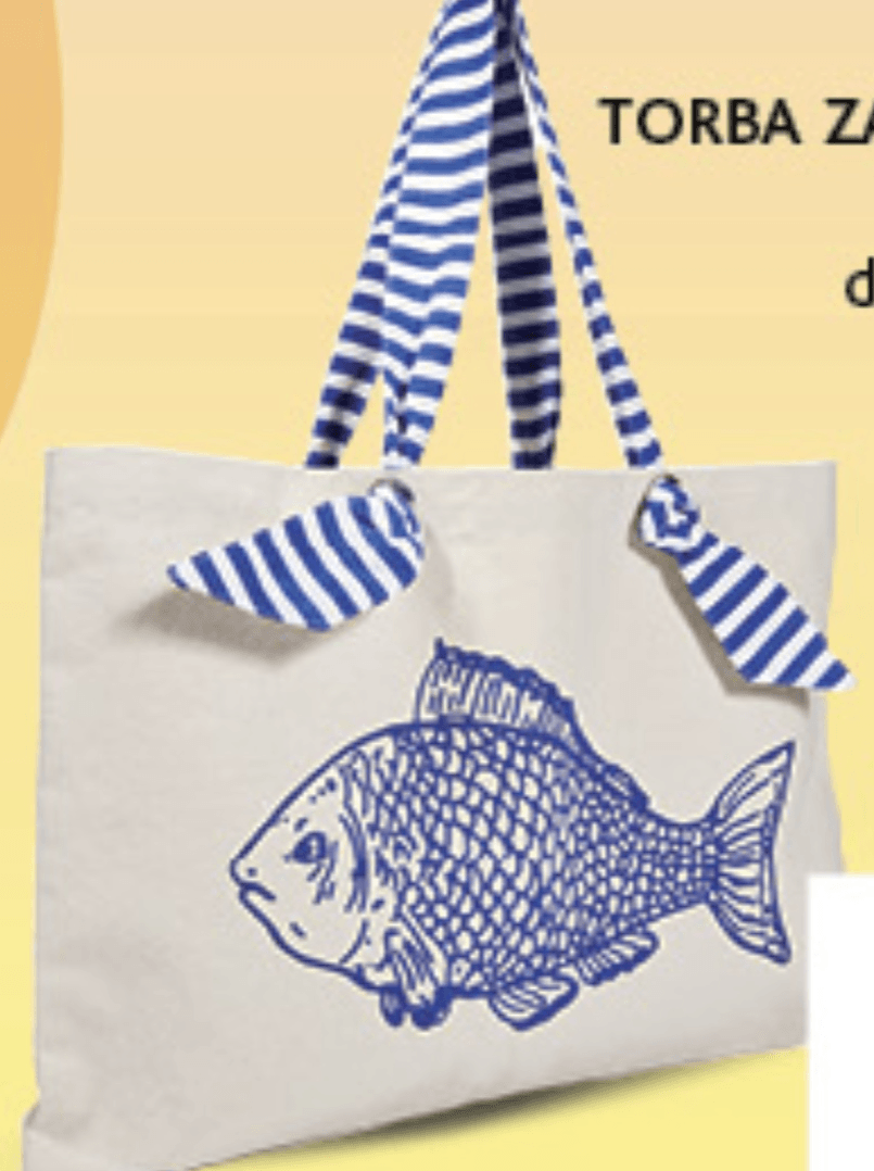 Torba za plažu Fish dlm.: 50x40cm, kom - Akcija u trgovini Konzum