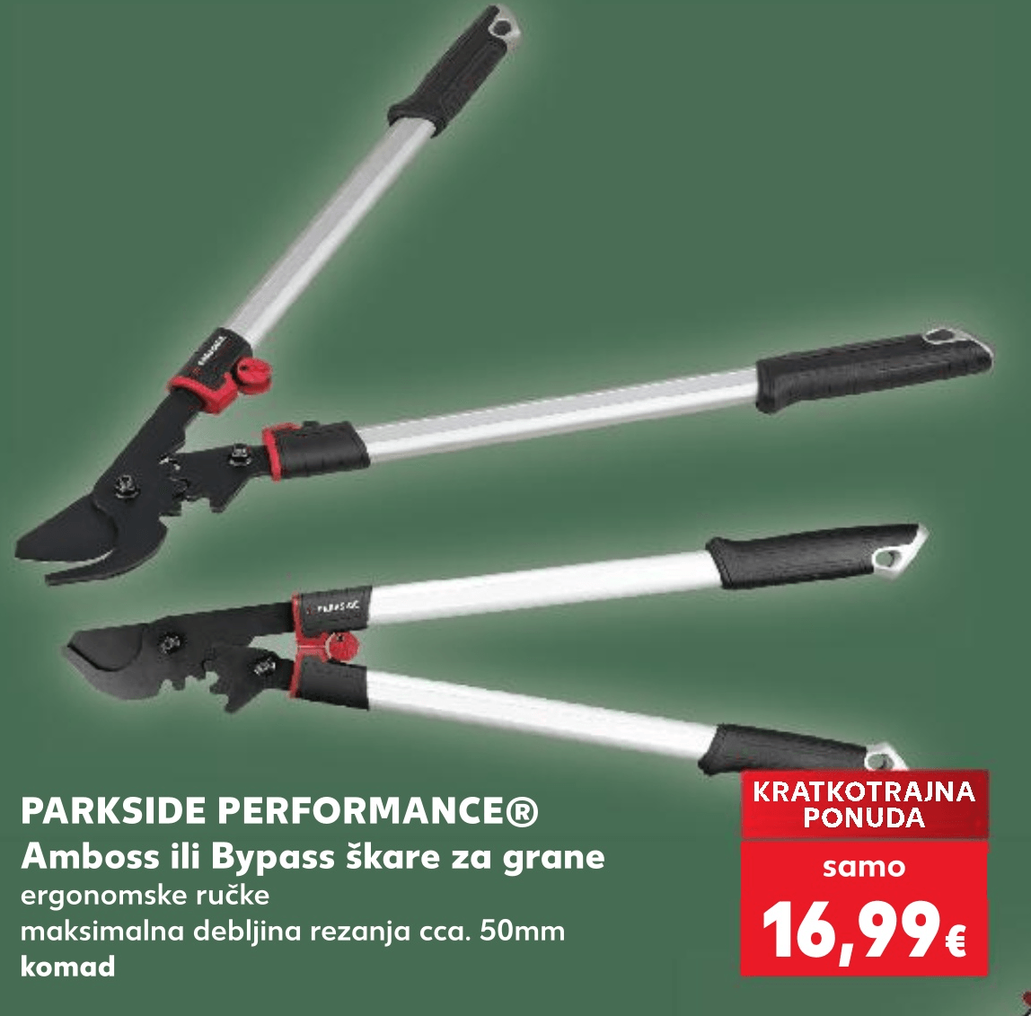 Parkside Performance Amboss ili Bypass škare za grane komad - Akcija u trgovini Kaufland