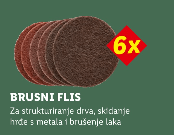 Brusni flis 6x - Akcija u trgovini Lidl