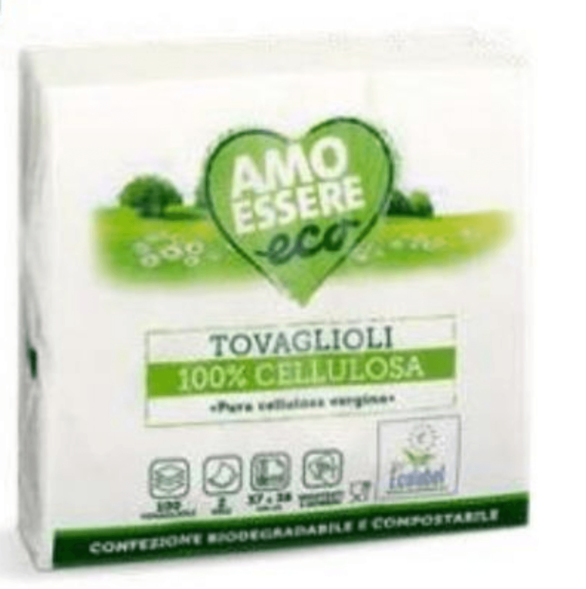 Salvete bijele Eko 100 komada AMO ESSERE eco - Akcija u trgovini Eurospin