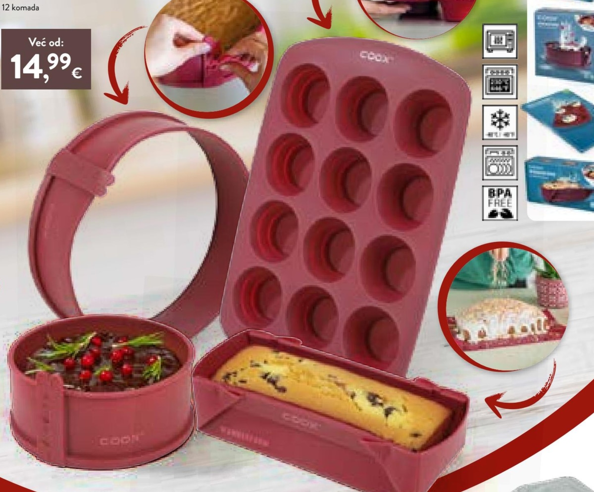 Coox Kalup s odvojivim dnom 1 kom - Akcija u trgovini Interspar