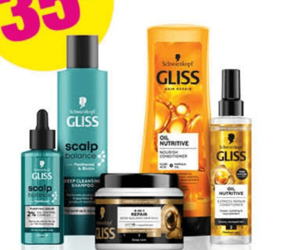 Odabrani Gliss proizvodi za njegu kose - Akcija u trgovini Bipa