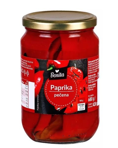 BENITA Paprika pečena 680 g - Akcija u trgovini Kaufland