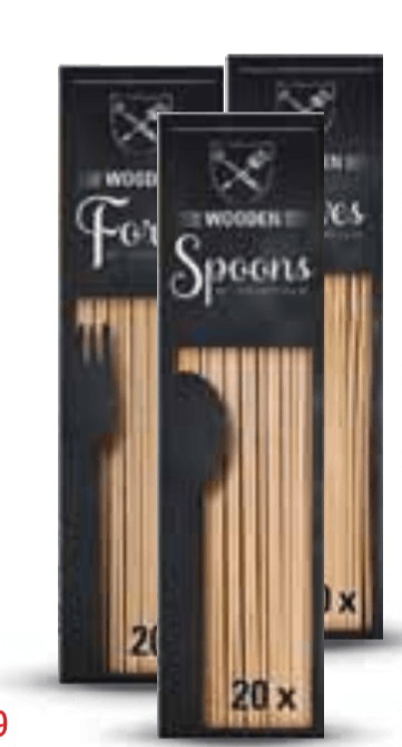 Grillmeister Jednokratni drveni pribor za jelo 20 kom - Akcija u trgovini Lidl