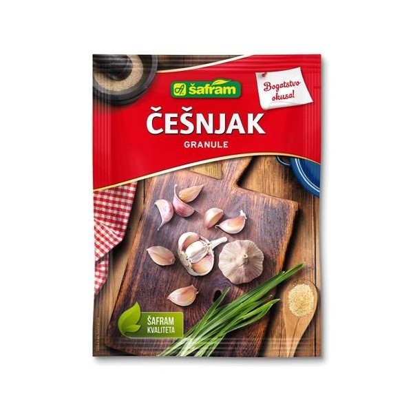 Češnjak u granulama 30 g Šafram - Akcija u trgovini KTC