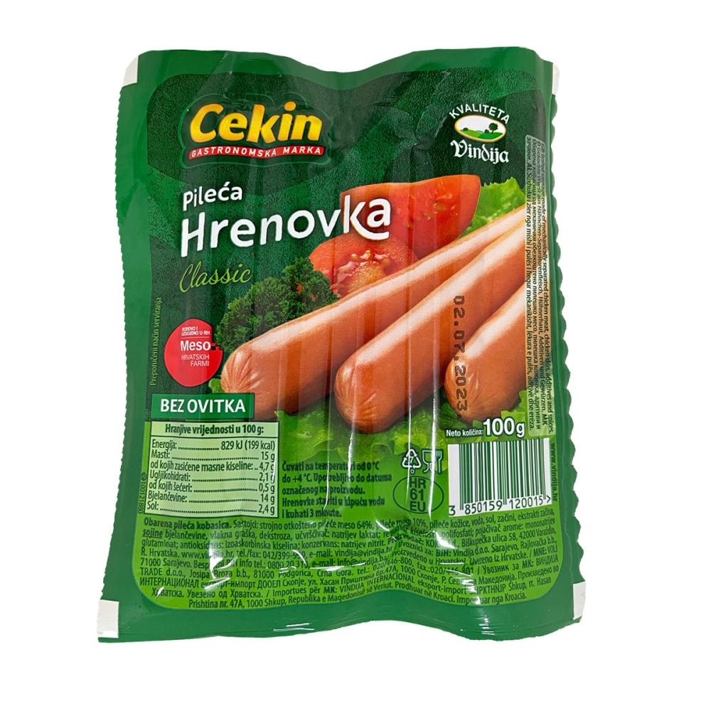 VINDIJA Cekin Pileća hrenovka 100 g - Akcija u trgovini Ribola