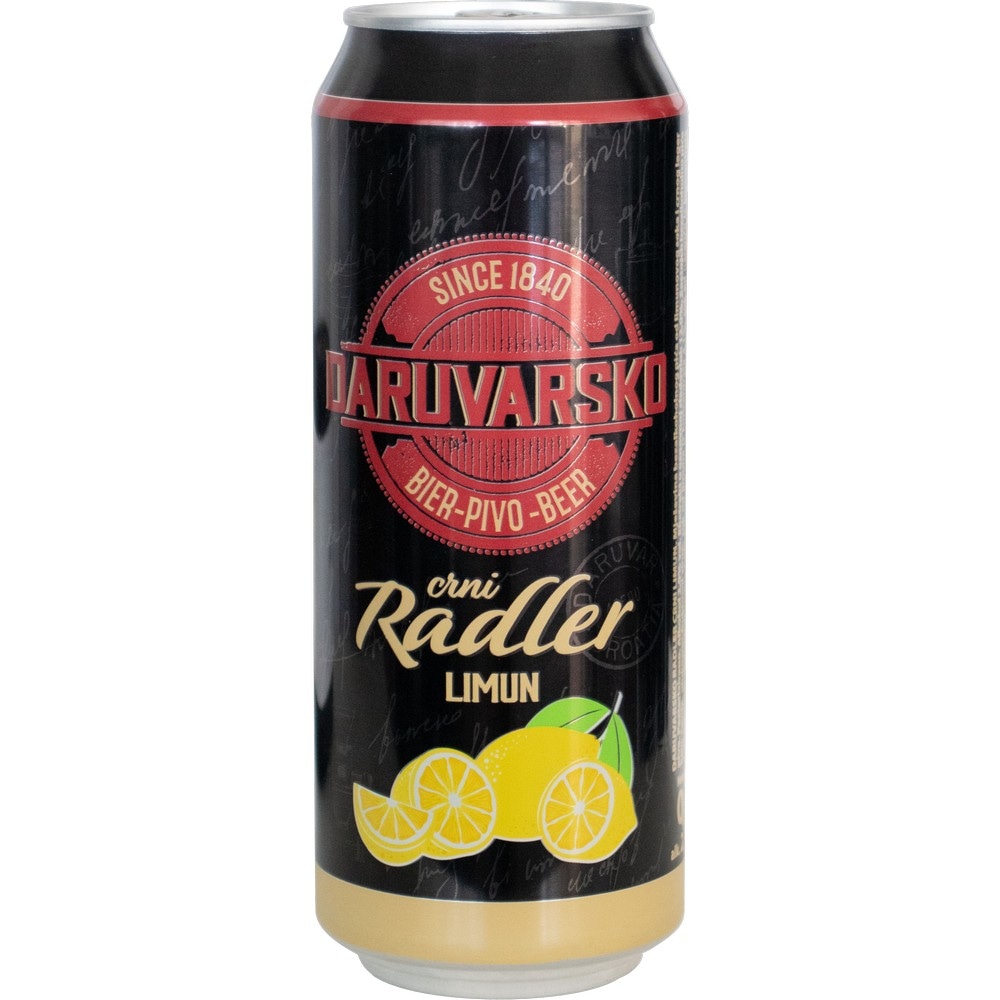 Daruvarsko pivo Crni Radler Limun 0,5 l - Akcija u trgovini Pevex