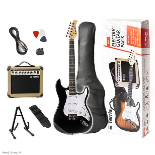 TERRIS električna gitara TEP1BLK / TEP1RED / TEP1SB SET - Akcija u trgovini Alles