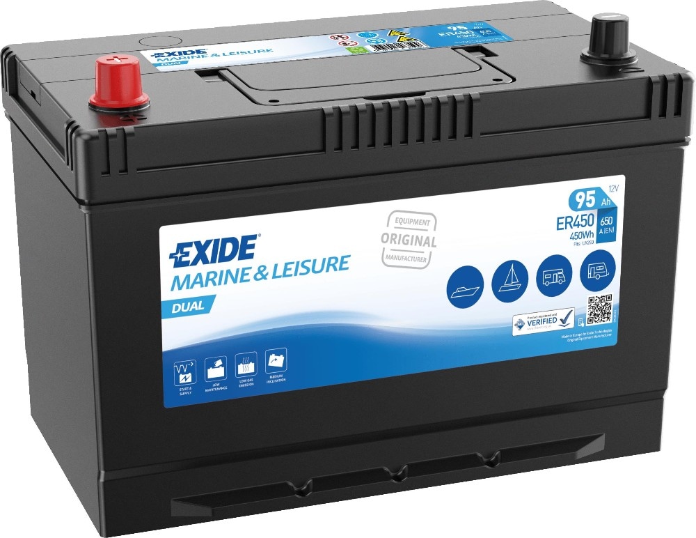 Akumulator Exide Marine Dual ER450 95Ah L+ - Akcija u trgovini Tokić