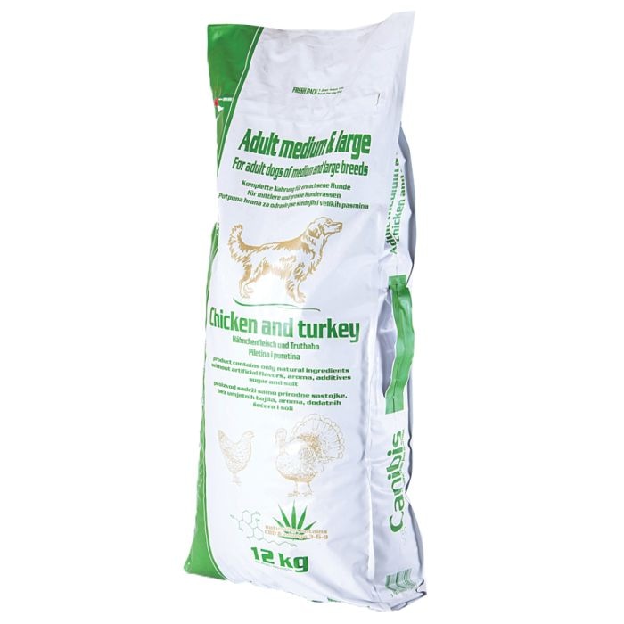 Canibis Hrana za pse Adult medium & large Piletina i puretina 12 kg - Akcija u trgovini Pet Home
