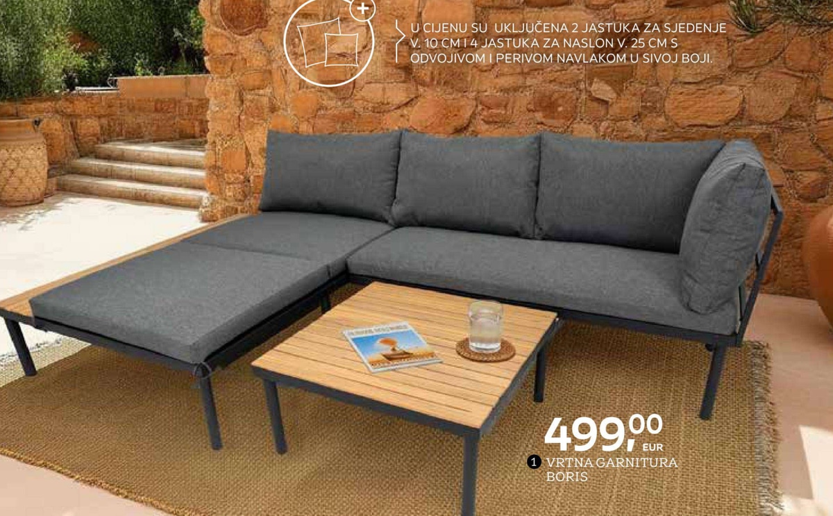 Vrtna garnitura Boris Ambia Garden - Akcija u trgovini Lesnina