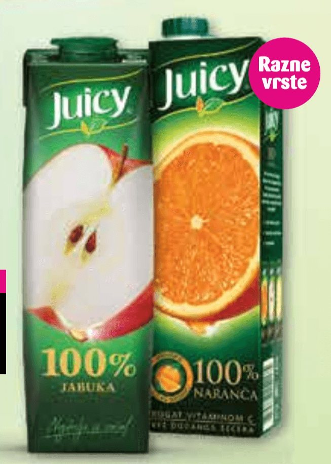 Juicy Sok 100% 1 l - Akcija u trgovini Trgovina Krk