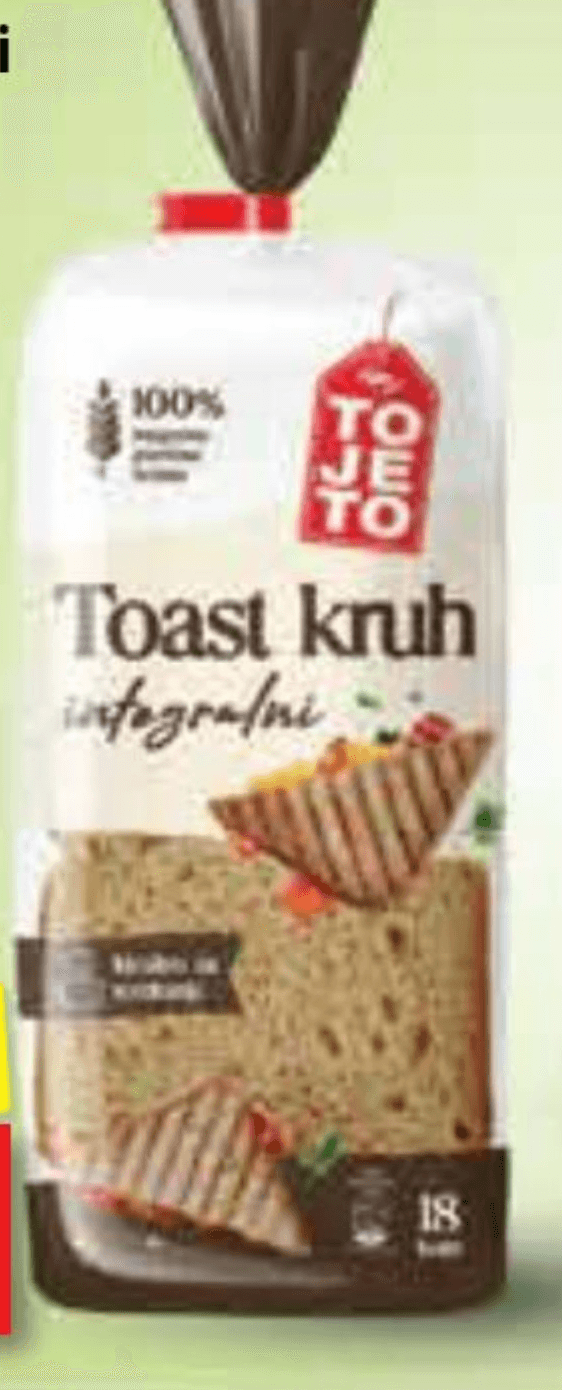 Toast integralni ToJeTo 330 g - Akcija u trgovini NTL