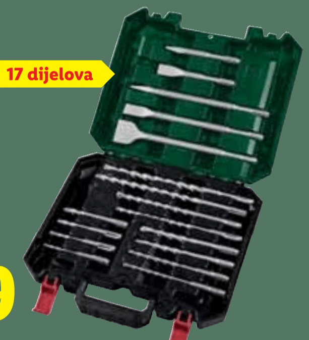 Parkside Set svrdla i dlijeta 1 set (17 dijelova) - Akcija u trgovini Lidl