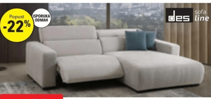 Kutna garnitura RENO 248x184cm des Line - Akcija u trgovini Harvey Norman