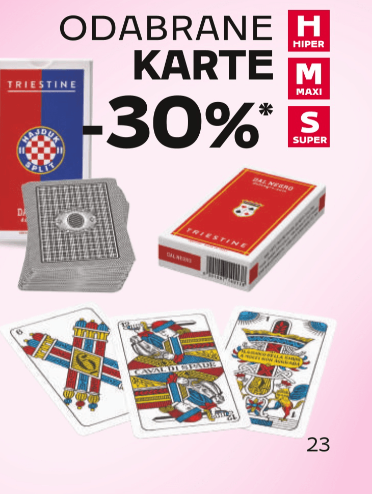 Odabrane karte - Akcija u trgovini Tommy