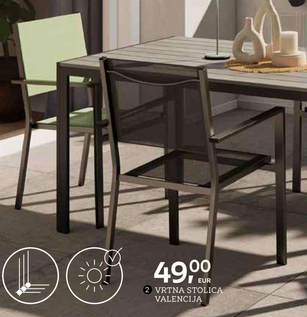 Vrtna stolica Valencija Ambia Garden - Akcija u trgovini Lesnina