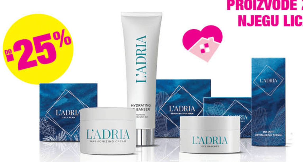Odabrani L'ADRIA proizvodi za njegu lica - Akcija u trgovini Bipa