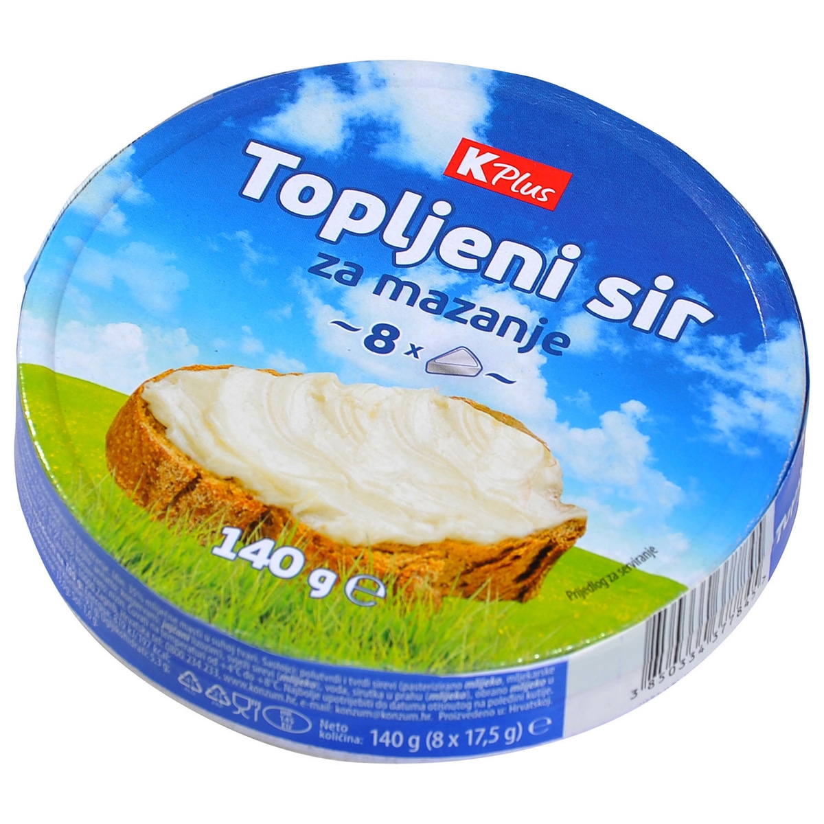 K Plus topljeni sir trokutići 140g - Akcija u trgovini Konzum