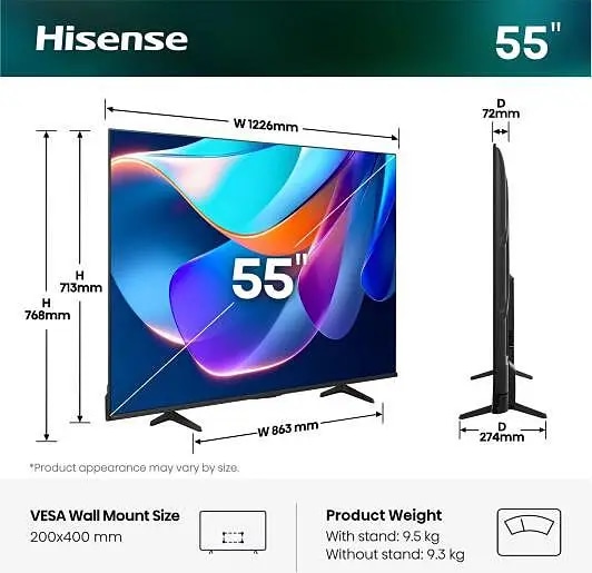 TV LED Hisense 55A6S 139 cm - Akcija u trgovini Pevex