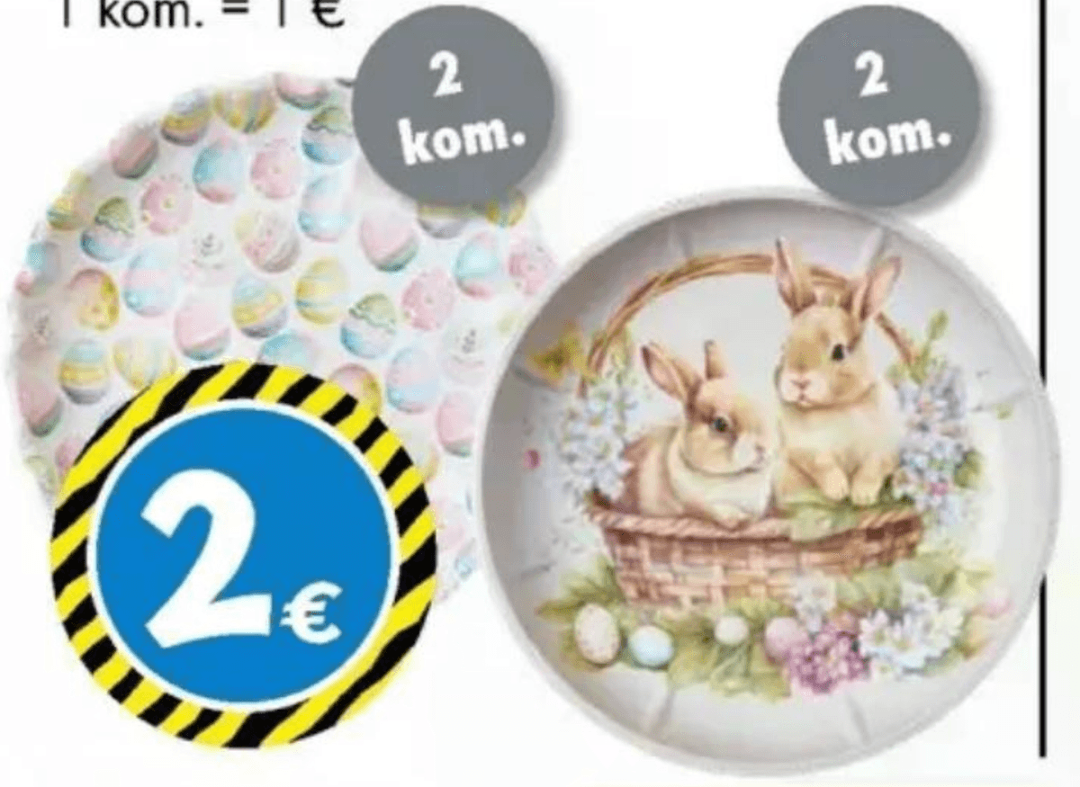 Papirnati tanjuri 2 kom. - Akcija u trgovini Tedi