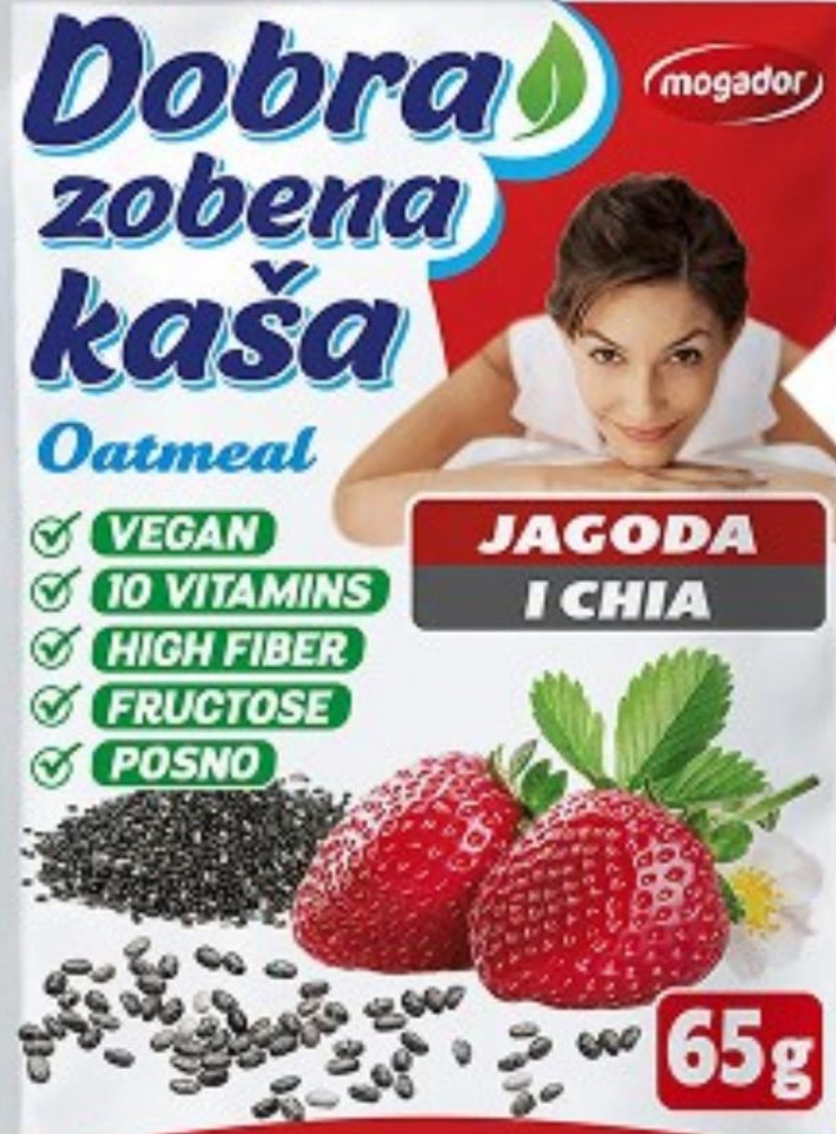 Mogador Dobra zobena kaša Jagoda i Chia 65g - Akcija u trgovini Žabac