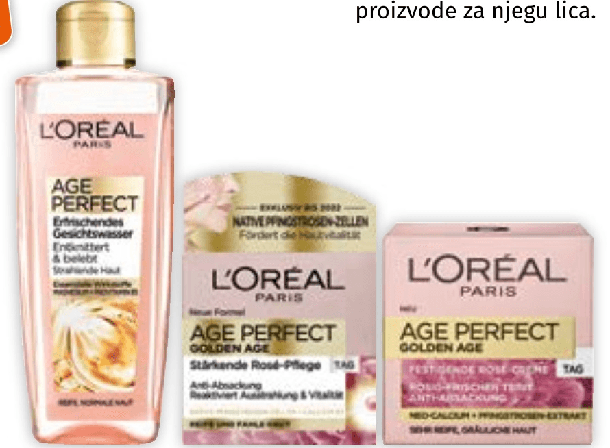 L'Oréal Age Perfect proizvodi za njegu lica - Akcija u trgovini Mueller