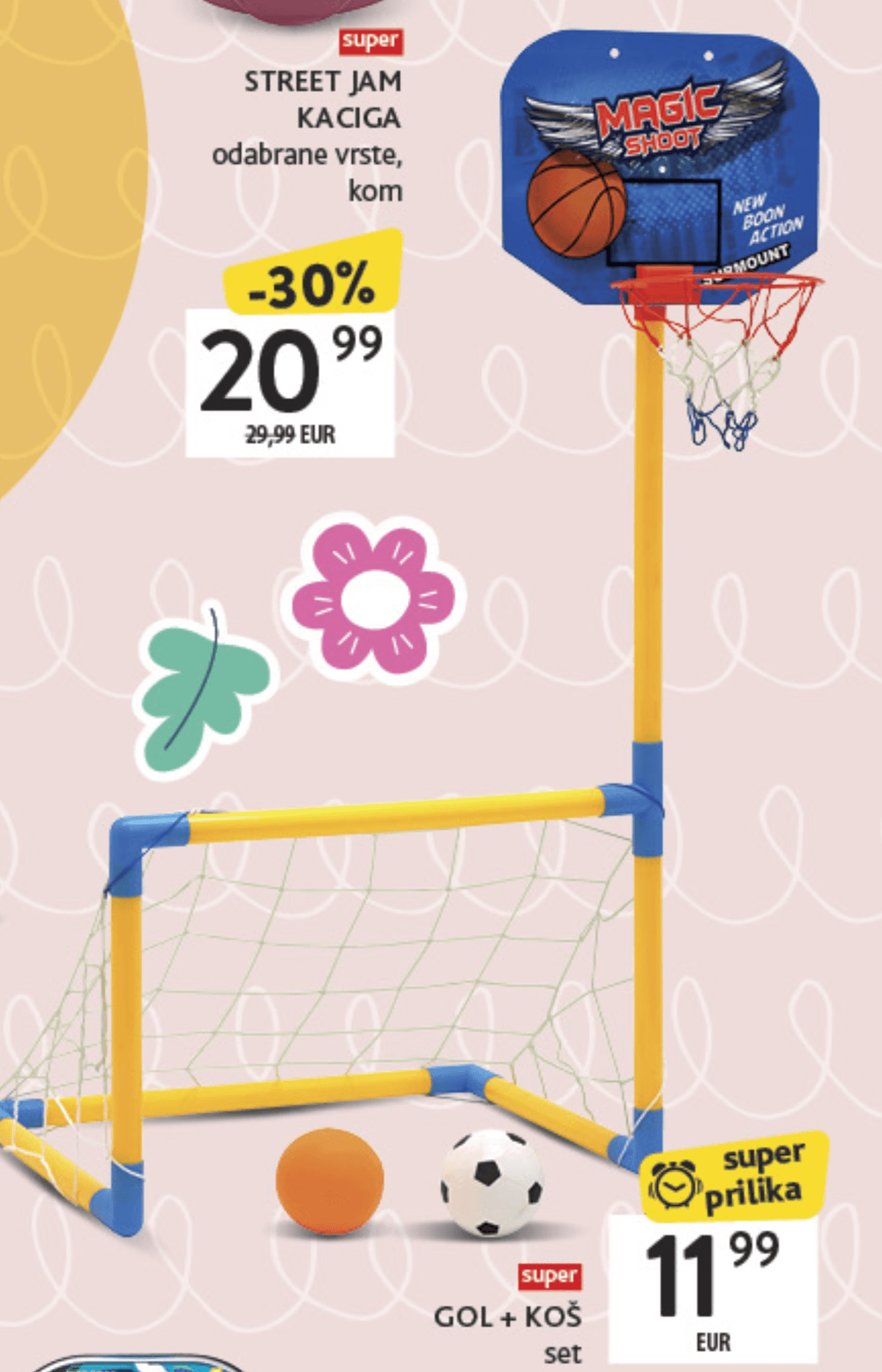 Gol + Koš set - Akcija u trgovini Konzum