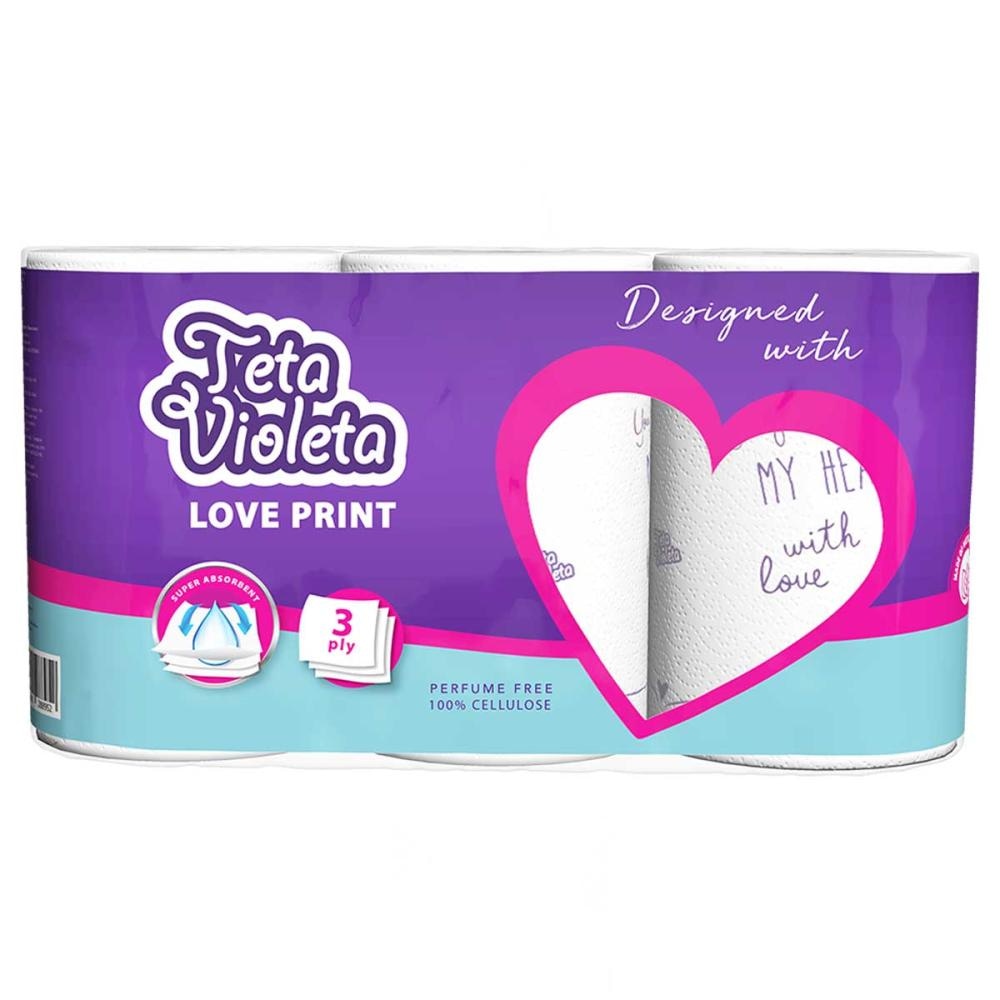 Violeta Ručnik papirnati Love 3 role - Akcija u trgovini NTL