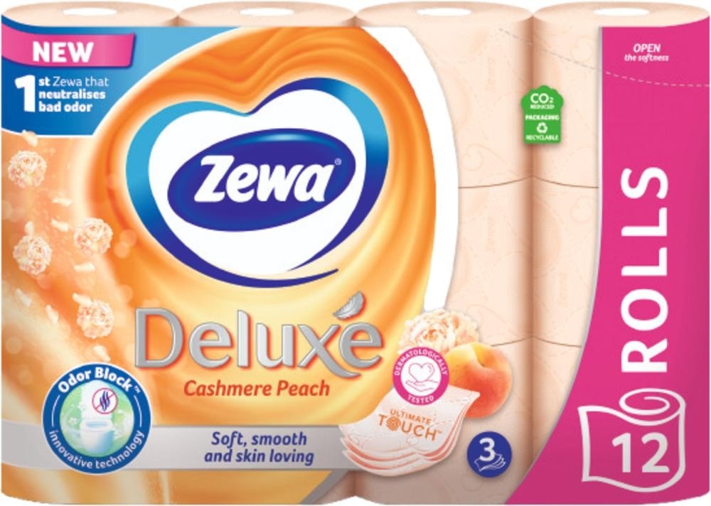 Zewa Deluxe troslojni toaletni papir breskva 12 rola x 150 listića Akcija u trgovini Dm