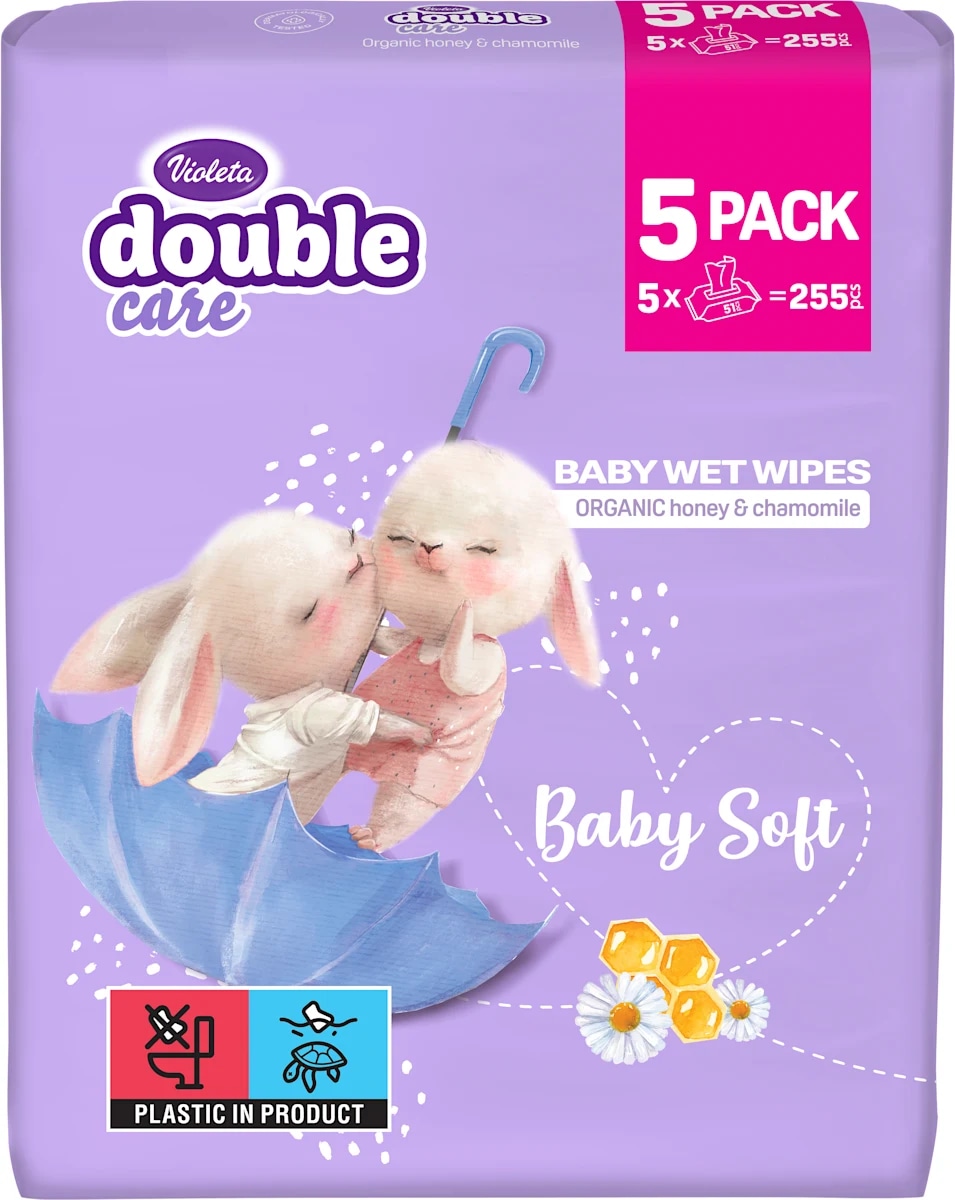 VIOLETA Baby vlažne maramice 5 x 51 listića Akcija u trgovini Lidl