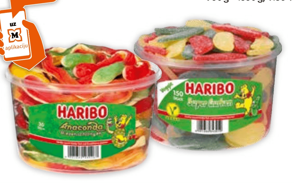 Haribo gumene bombone 950g-1350 g - Akcija u trgovini Mueller