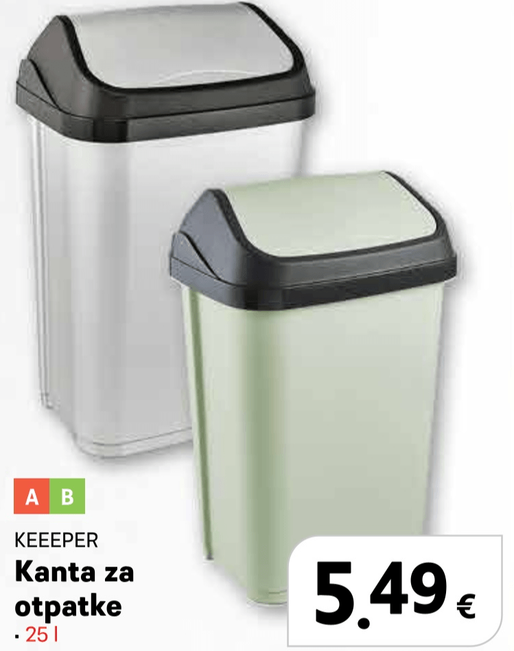 Kanta za otpatke 25 l - Akcija u trgovini Plodine