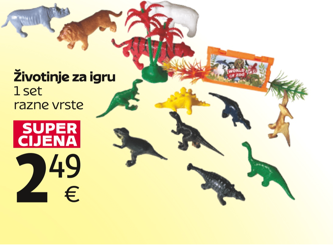 Životinje za igru 1 set - Akcija u trgovini Tommy