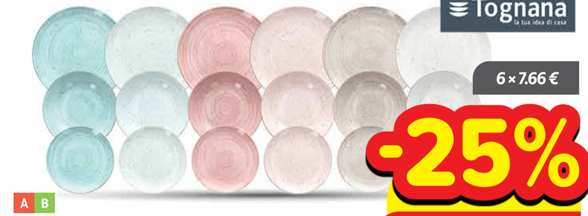 TOGNANA Porculanski set tanjura - Akcija u trgovini Plodine