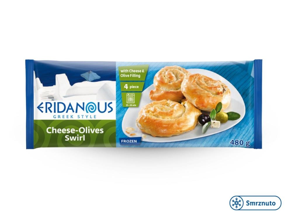 ERIDANOUS Pita sa sirom i maslinama 4 x 120 g - Akcija u trgovini Lidl