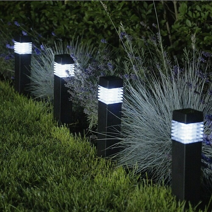 Set solarnih LED svjetiljki 'Piazza' 4 kom., d 6 x 5 x v 39 cm - Akcija u trgovini Bauhaus