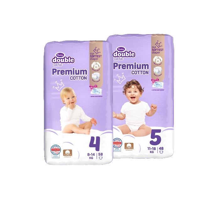 Dječje pelene Violeta premium cotton midi 46 kom, maxi 58 kom, junior 48 kom - Akcija u trgovini KTC